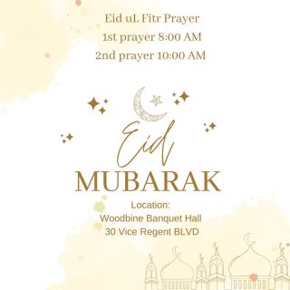 Eid ul Fitr Prayer Friday April 21st, 2023. First prayer 8:00am. Second prayer 10:00am. 

.
.
.
#eid #eidmubarak #eid2023